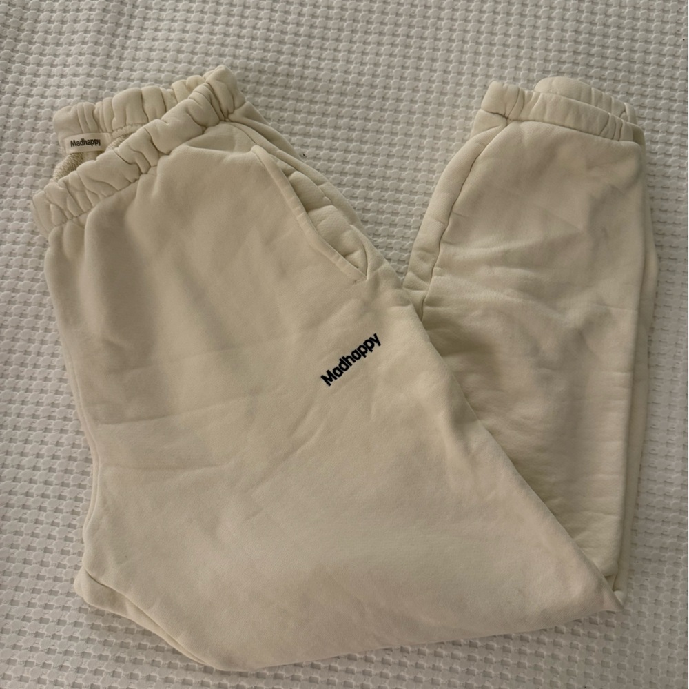 Madhappy Cream Sweatpants - Medium